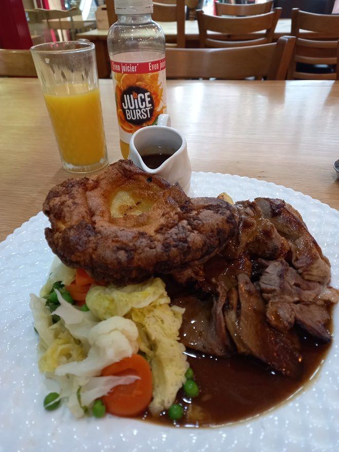 Roast with a large Yorkshire pudding